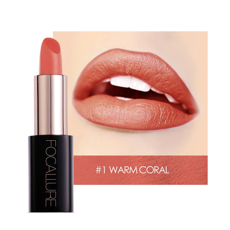 FOCALLURE Lacquer Lipstick #01 WARM CORAL