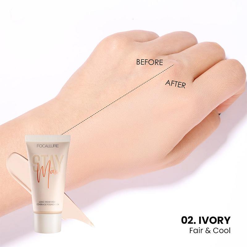 FOCALLURE Staymax Lasting Matte Foundation #02 IVORY