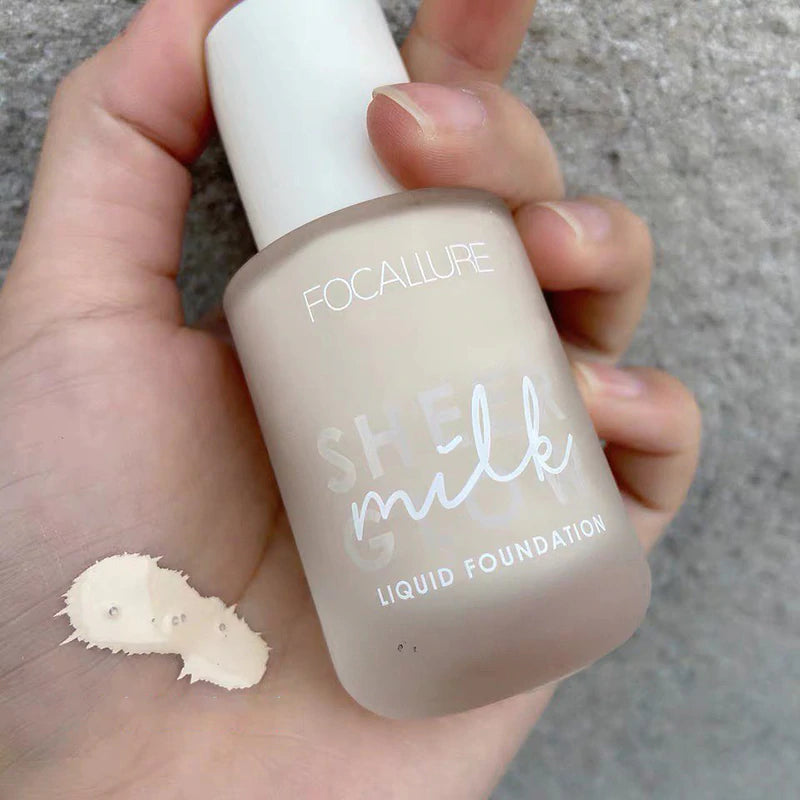 FOCALLURE Sheer Glow Milk Liquid Foundation #3 ALABASTER