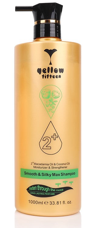 2+ Macadamia Oil & Coconut Oil Smooth Silk Max Shampoo 1000ml