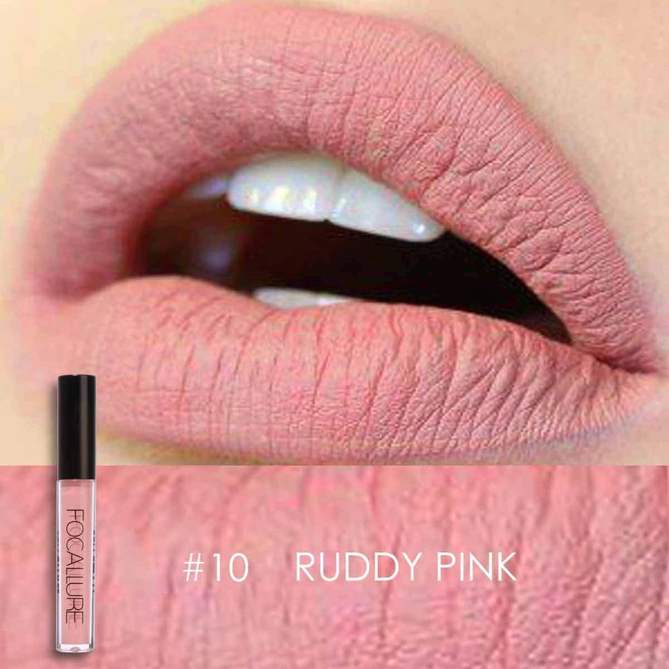 FOCALLURE Ultra Chic Lips Matte Lipstick #10 RUDDY PINK