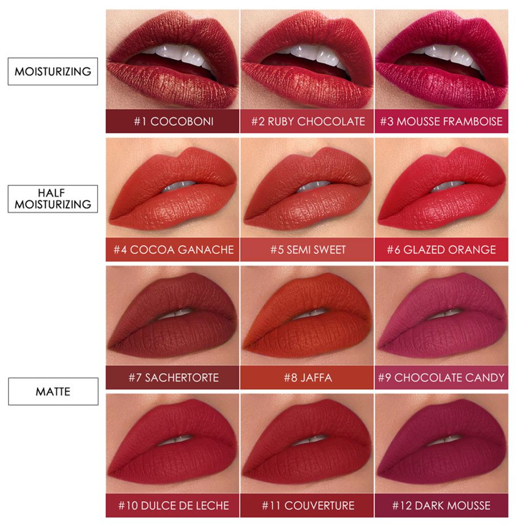 FOCALLURE Chocolate Lipstick (MOISTURIZING) #S03 MOUSSE FRAMBOISE
