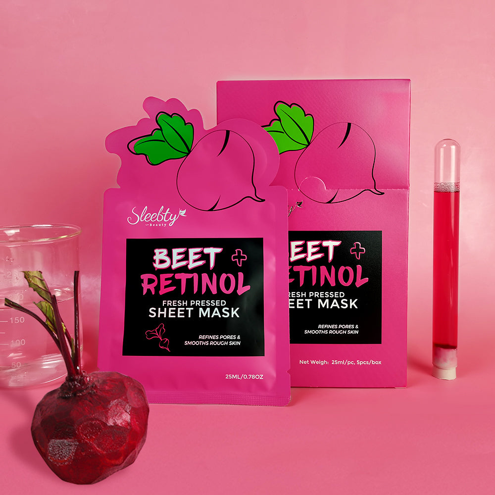 SLEEBTY BEAUTY Beet + Retinol Sheet Mask
