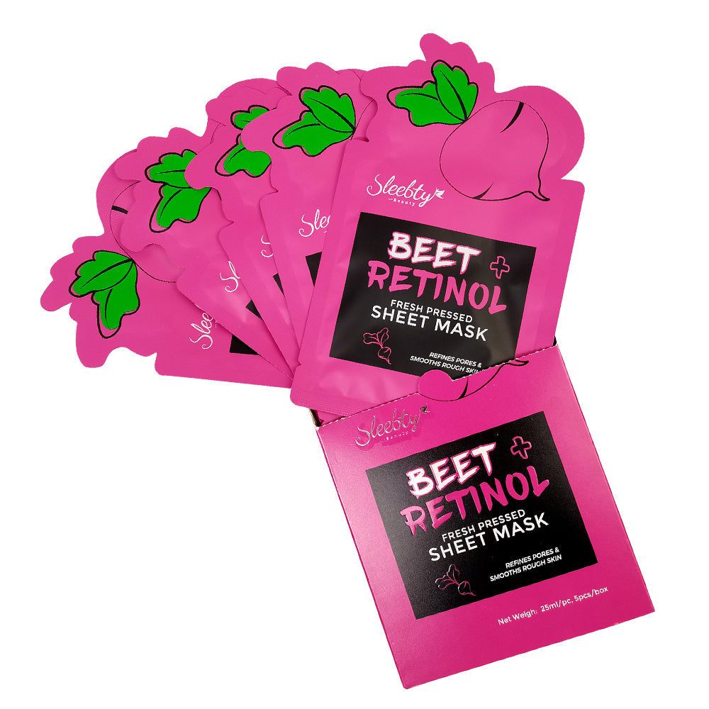 SLEEBTY BEAUTY Beet + Retinol Sheet Mask