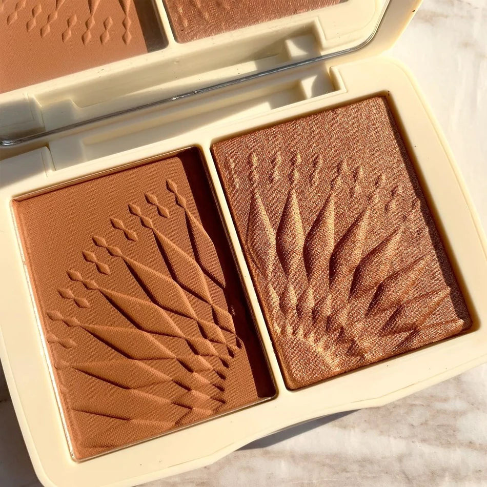 FOCALLURE Sunkissed® Monochromatic Blush Duo #05 CARAMEL COFFEE