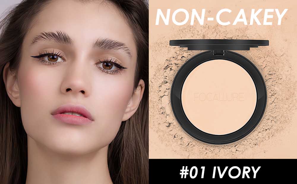 FOCALLURE Face® Compact Pressed Powder #1 LVORY