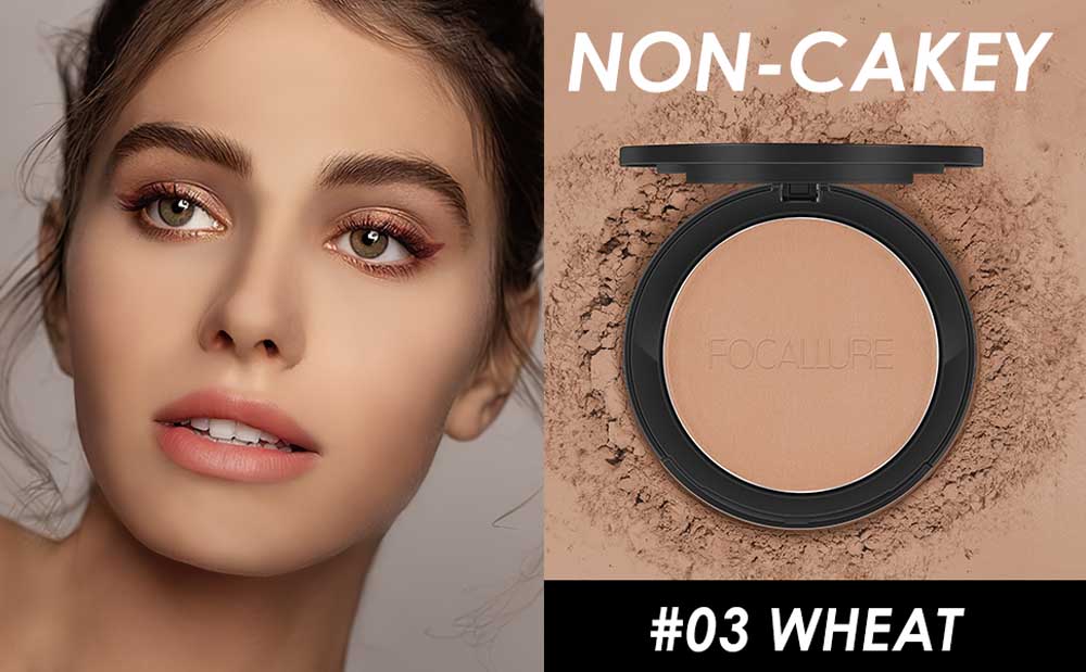 FOCALLURE Face® Compact Pressed Powder #3 WHEAT