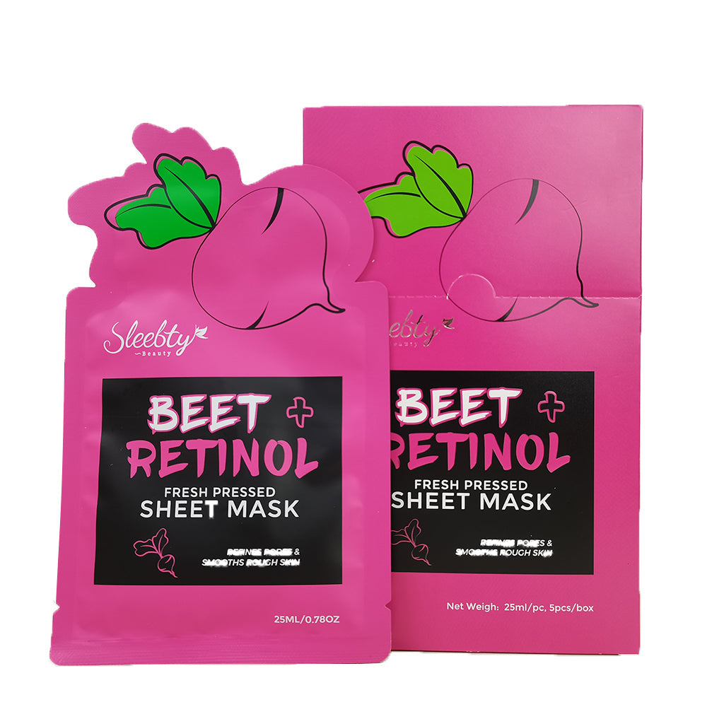 SLEEBTY BEAUTY Beet + Retinol Sheet Mask