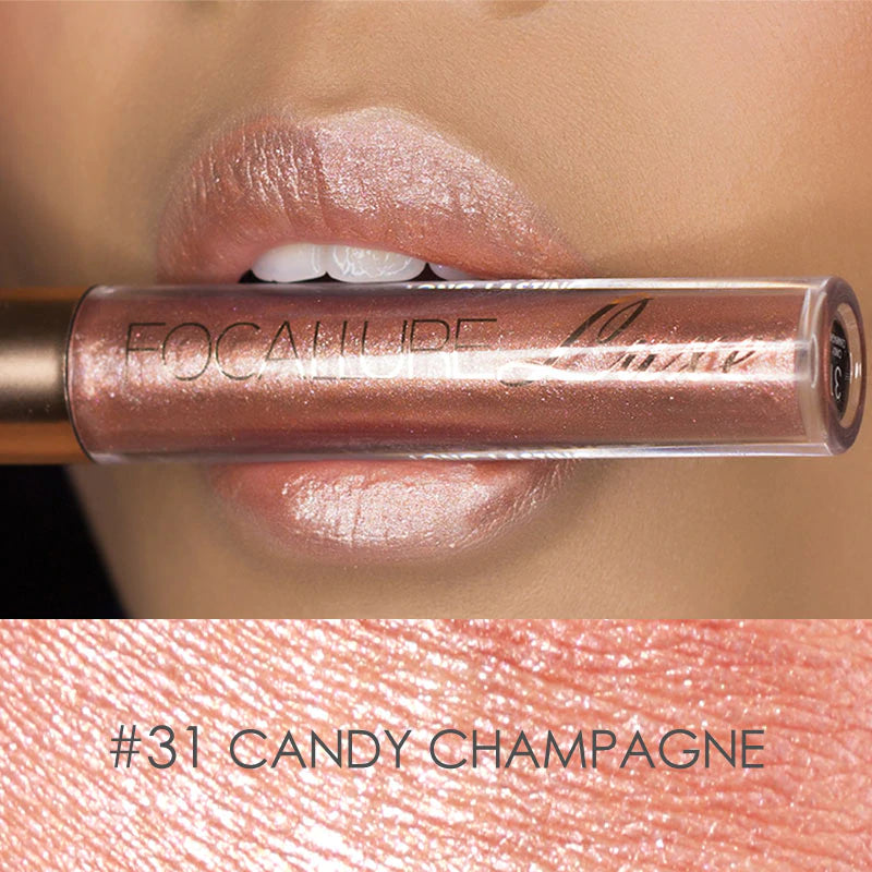 FOCALLURE Luxe Metallic Liquid Lipstick #31 CANDY CHAMPAGNE