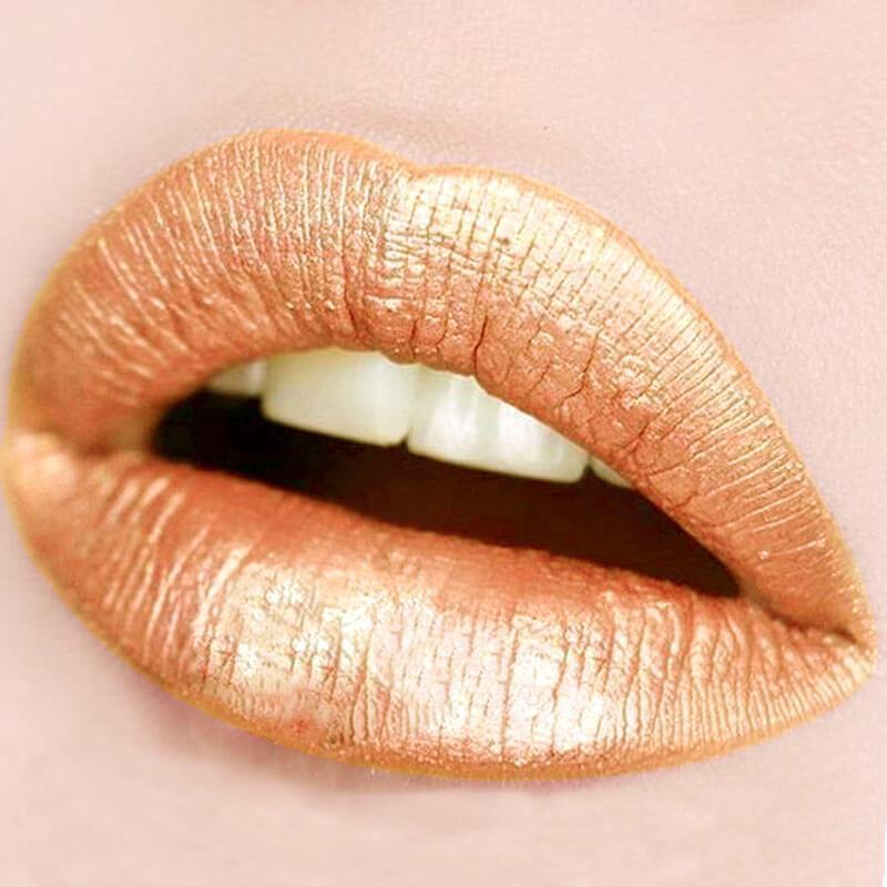 FOCALLURE Luxe Metallic Liquid Lipstick #39 TAN