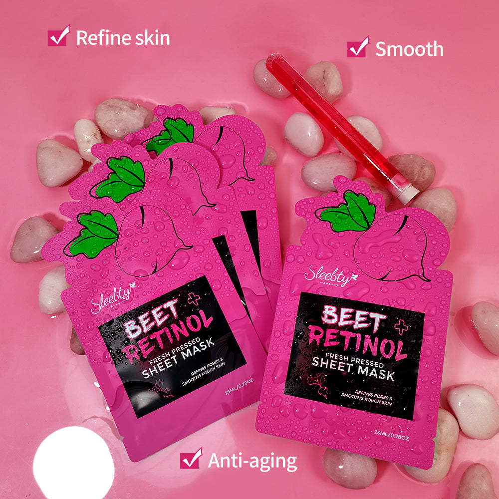 SLEEBTY BEAUTY Beet + Retinol Sheet Mask