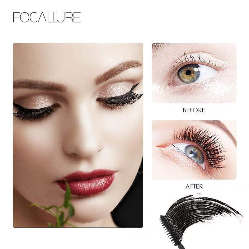 FOCALLURE Black Waterproof Natural Thick Mascara Quick Dry