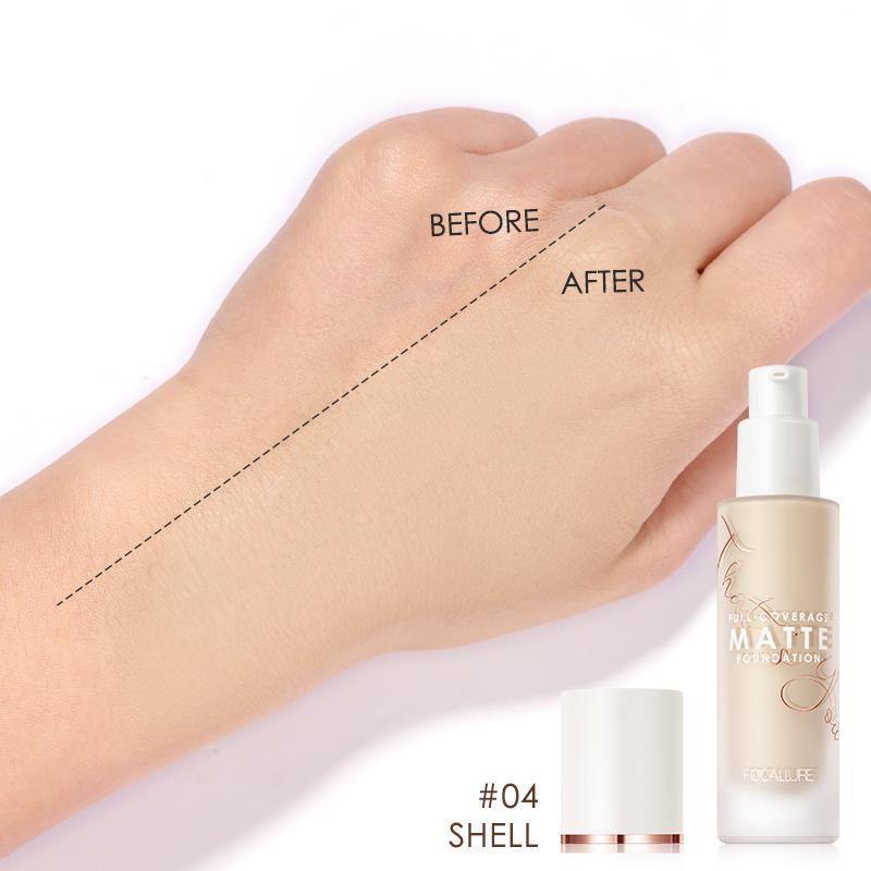 FOCALLURE Full Coverage Matte Foundation #04 SHELL