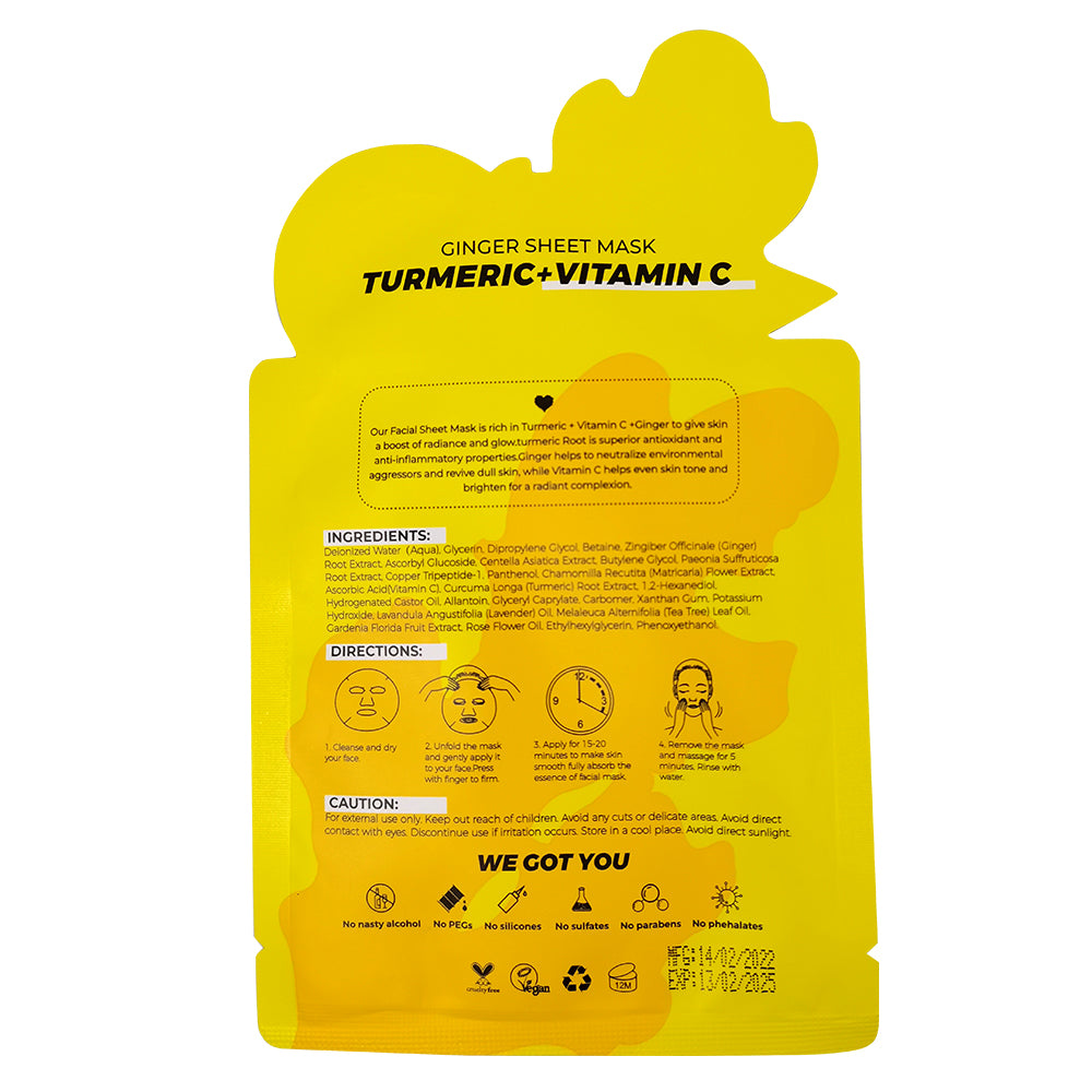 SLEEBTY Turmeric + Vitamin C Sheet Mask