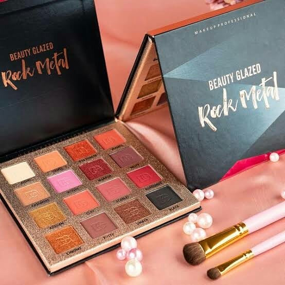 Beauty Glazed Rock Metal Palette