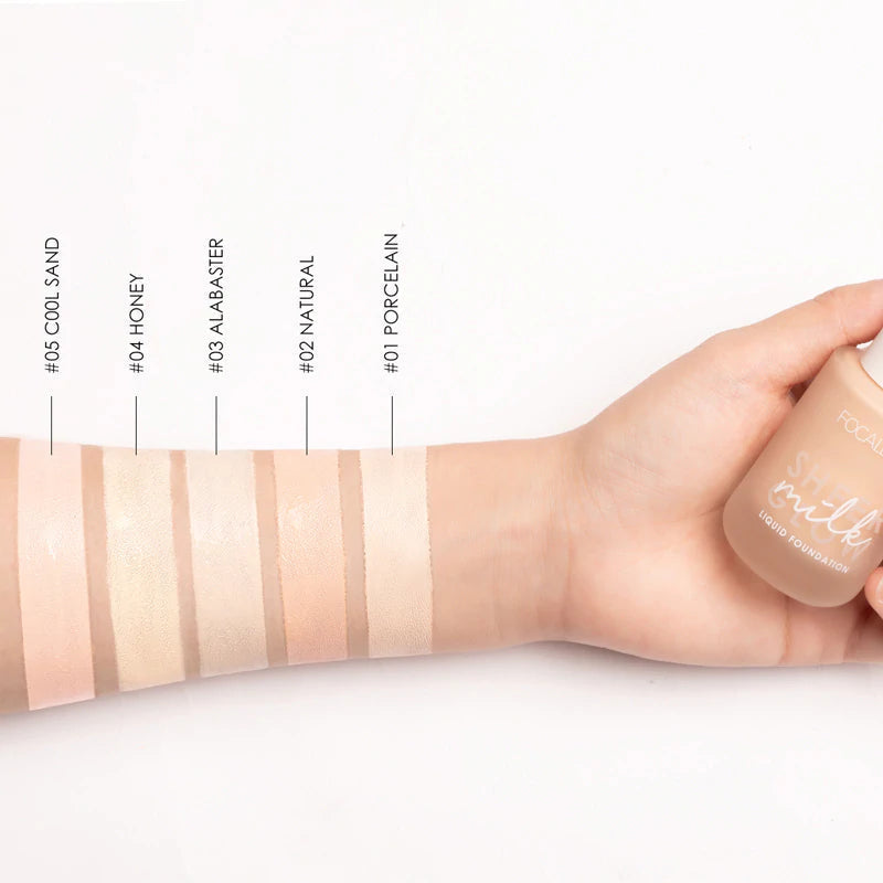 FOCALLURE Sheer Glow Milk Liquid Foundation #4 HONEY