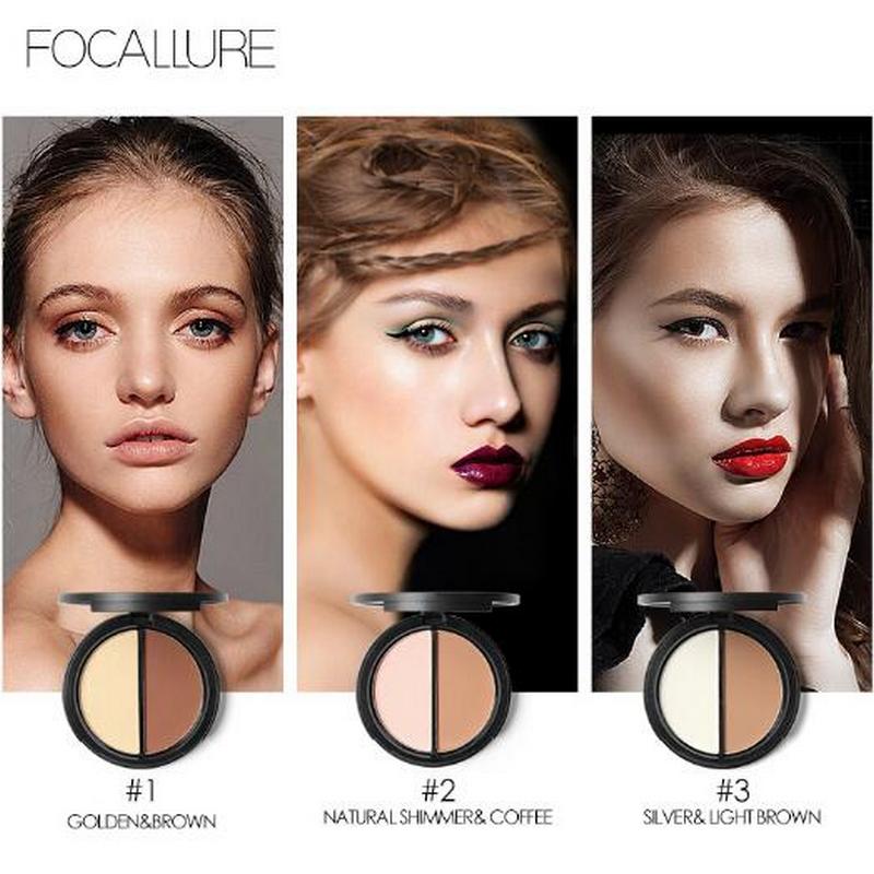 FOCALLURE Face® Contour and Highlighter Duo #02 Natural Shimmer