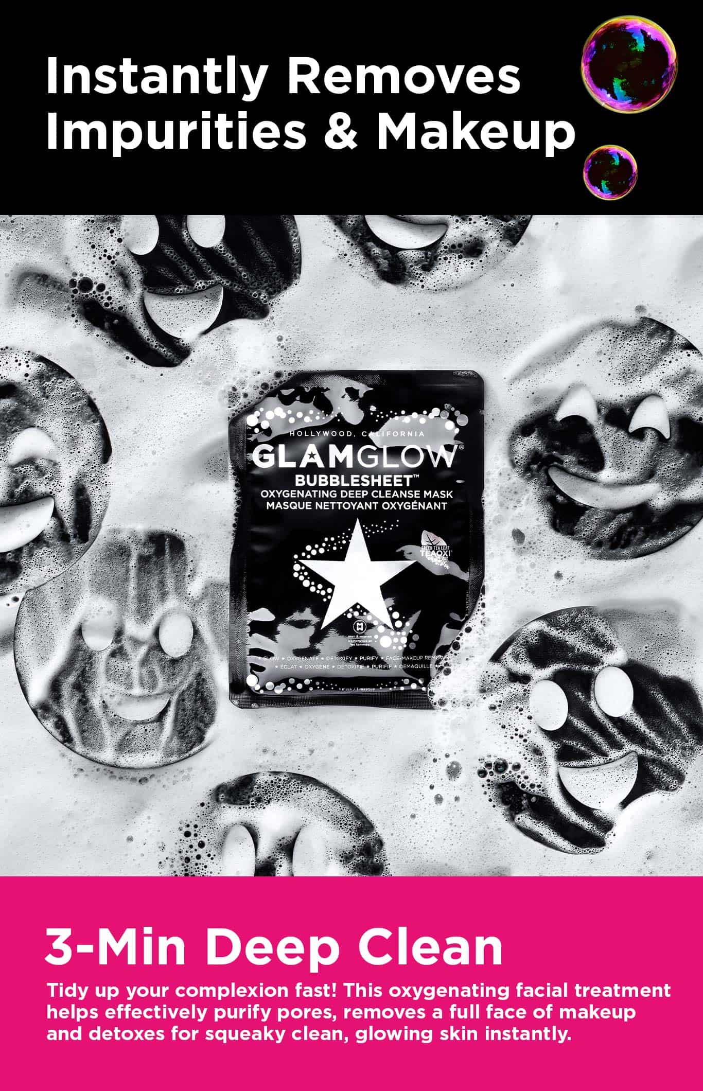 GLAM GLOW Oxygenating Deep Cleanse Mask