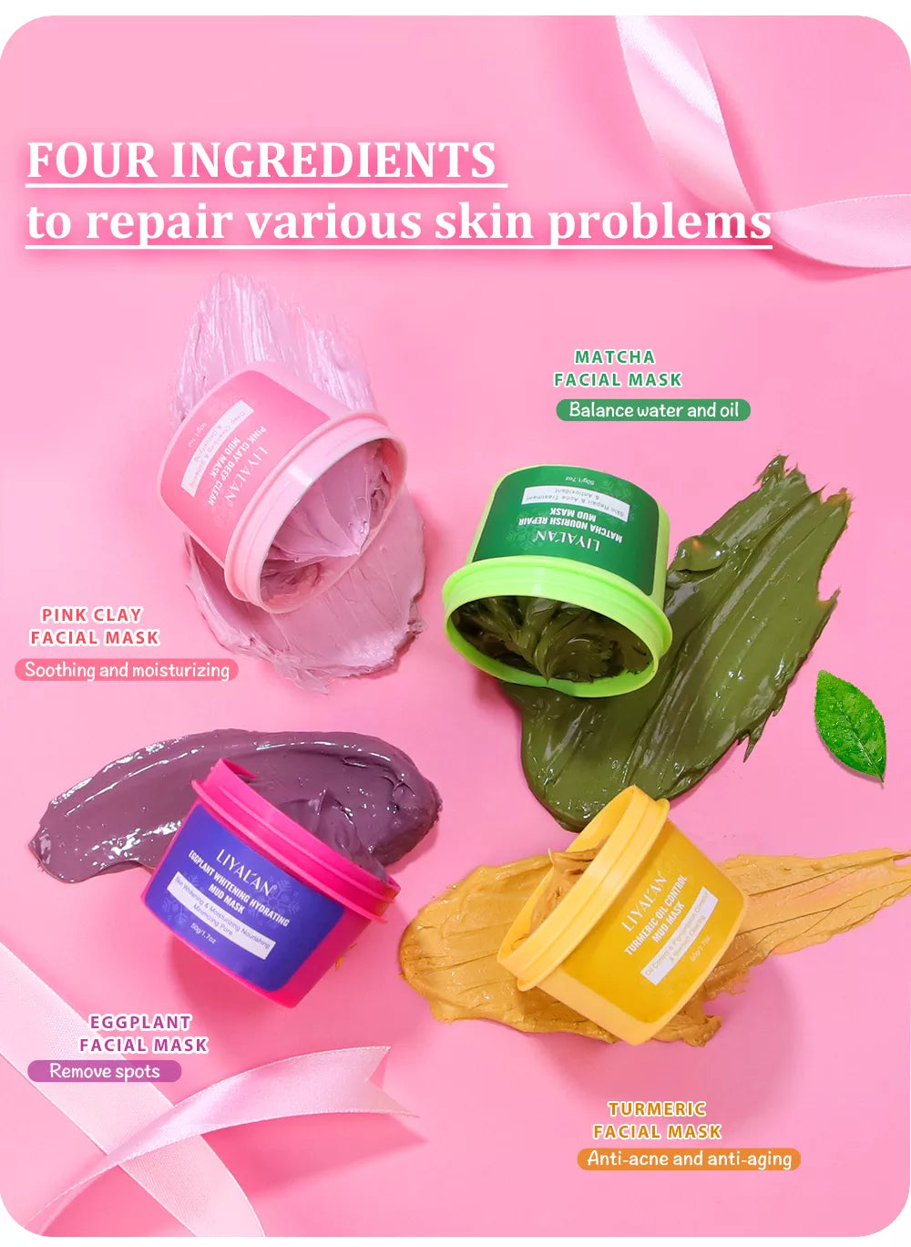 LIYALAN Clay Mask Set