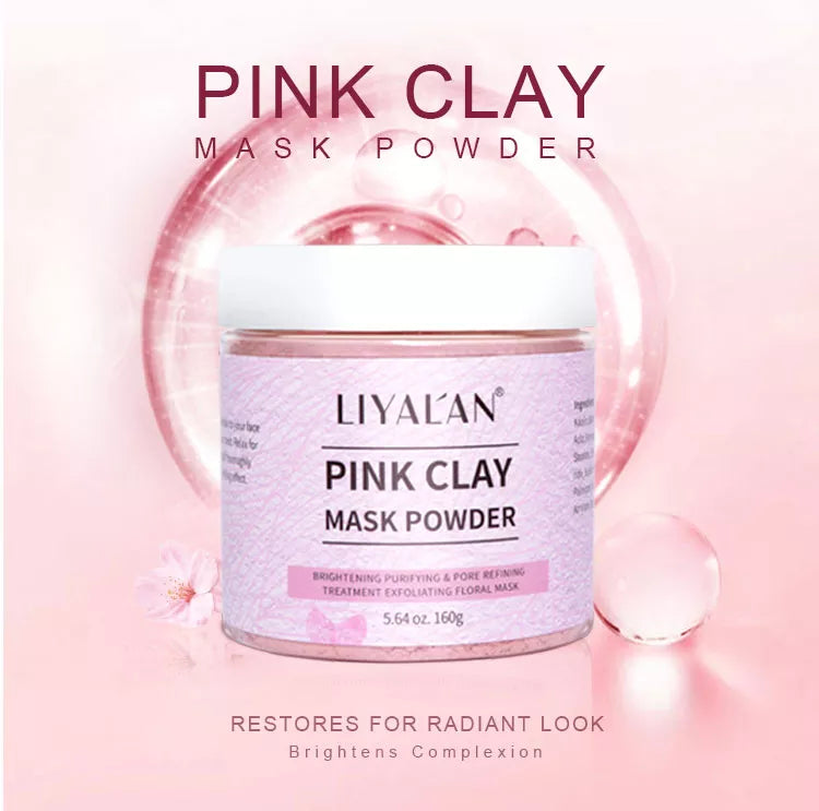 LIYALAN Pink Clay Powder Mask