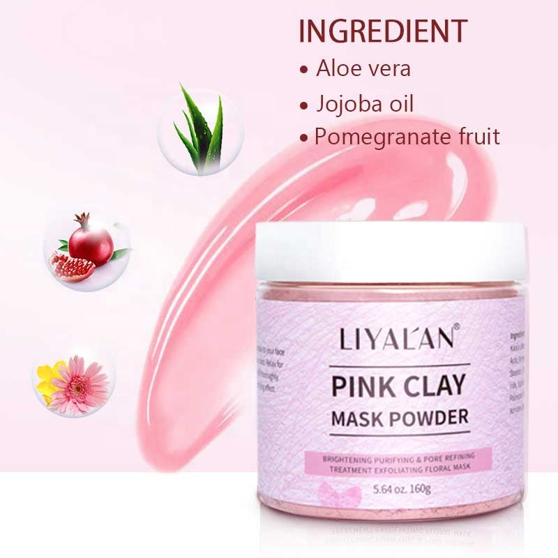LIYALAN Pink Clay Powder Mask
