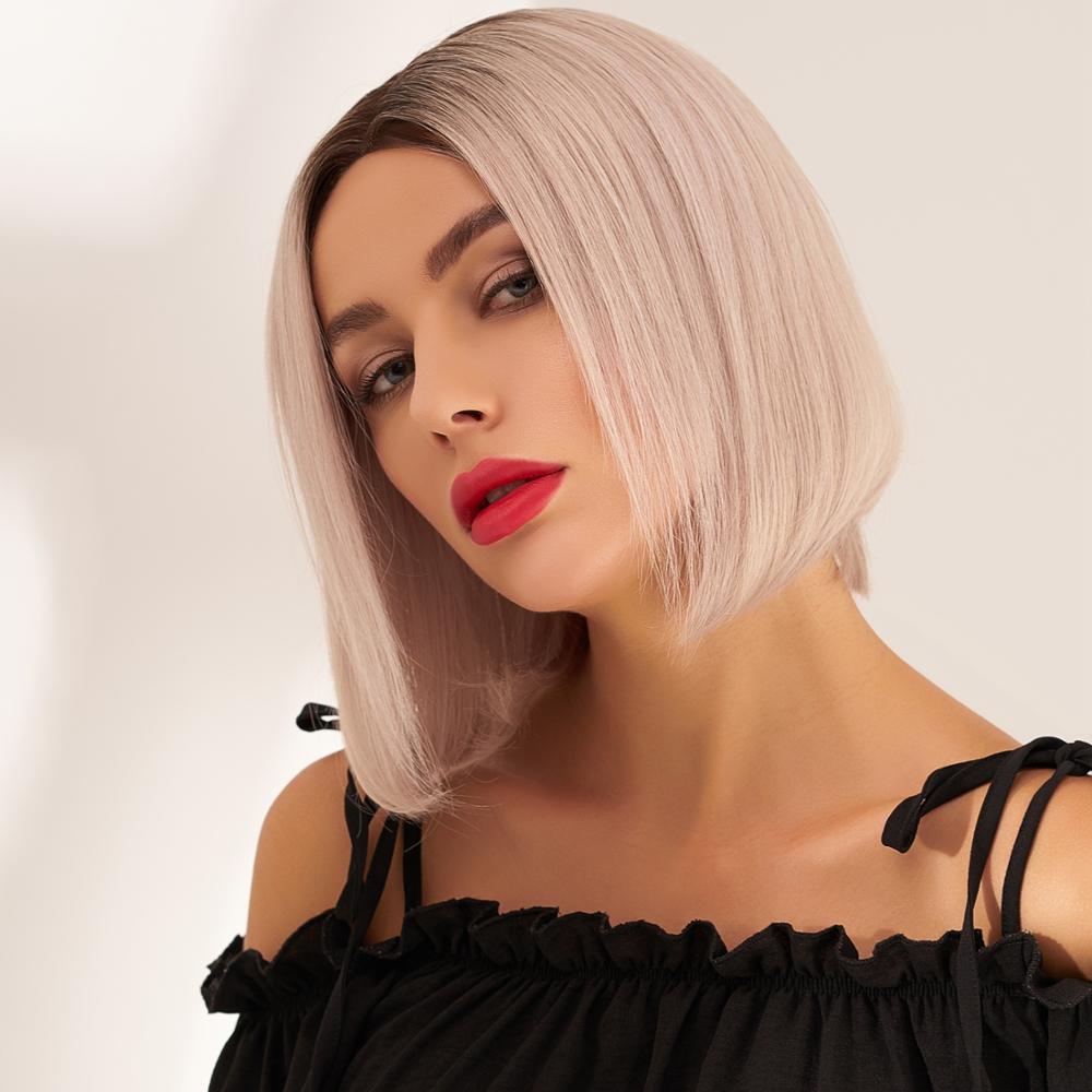 Remy Hair Bob Wig SIlver