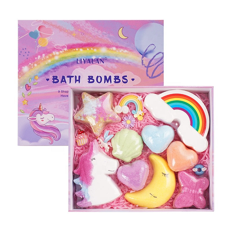LIYALAN Rainbow Bath Bomb Kit