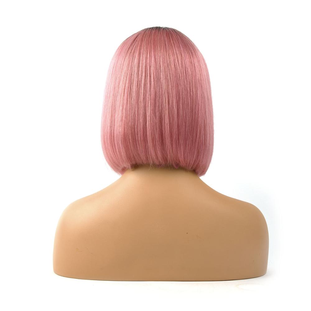 Remy Hair Bob Wig Hot Pink