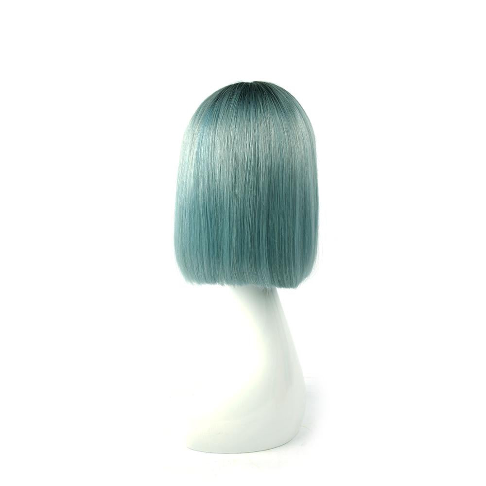 Remy Hair Bob Wig Teal