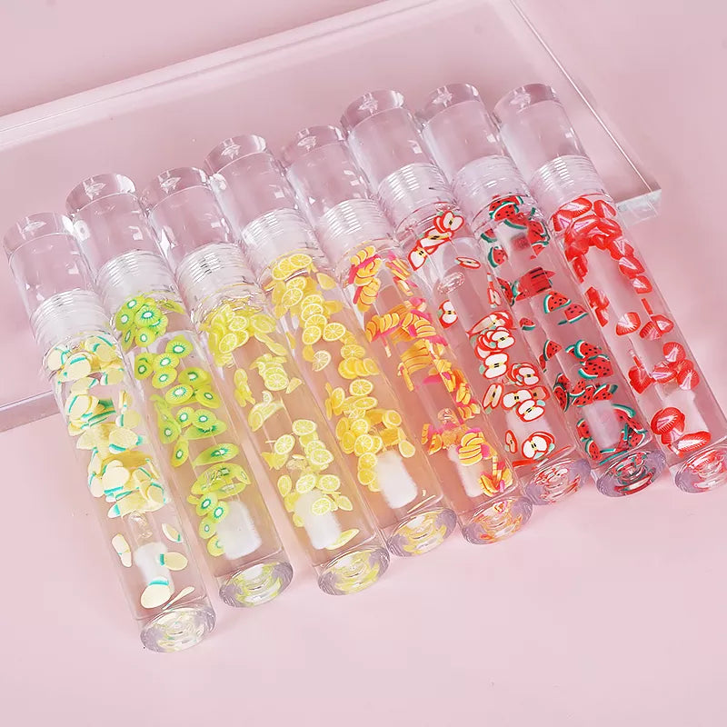 LIYALAN Fruit Clear Lip Gloss 8 Pack