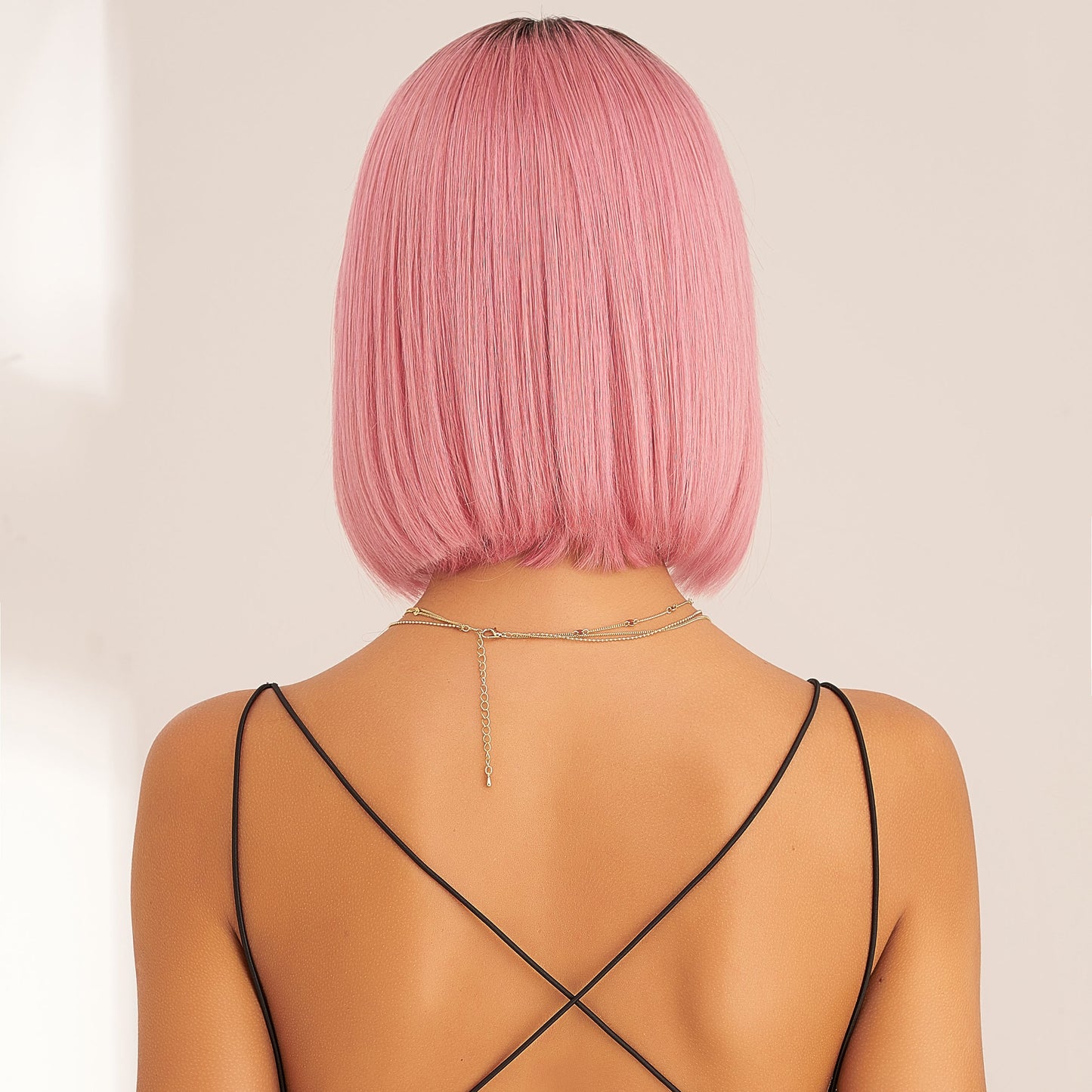 Remy Hair Bob Wig Hot Pink