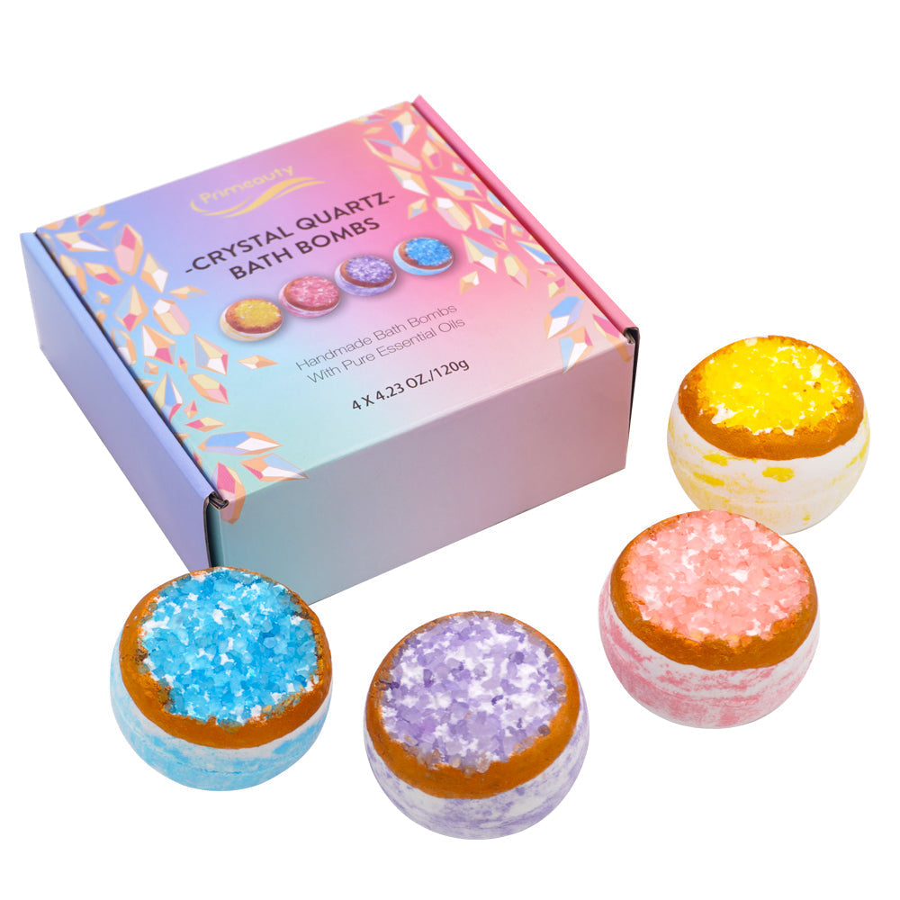PRIMEBEAUTY Crystal Quartz Bath Bomb Set