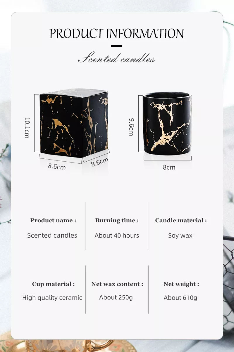 PRIMEBEAUTY Exquisite Marble Candle