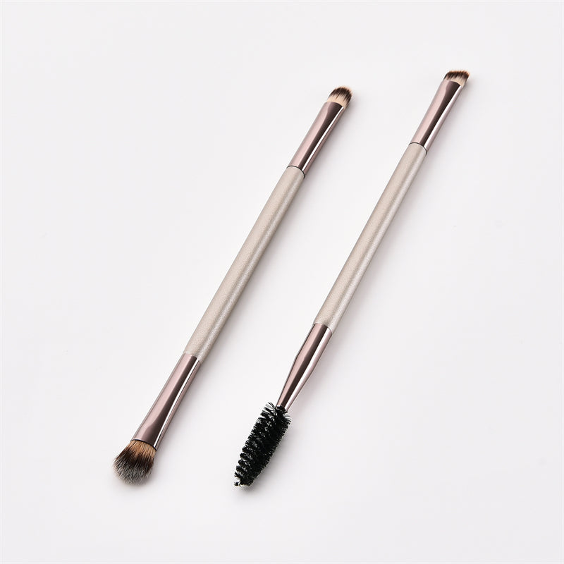 BEAUTY GAZED Champagne Gold Double Ended Brow / Eyeshadow Brush