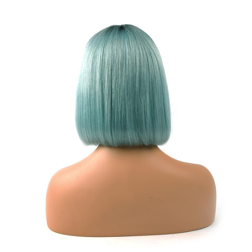 Remy Hair Bob Wig Teal
