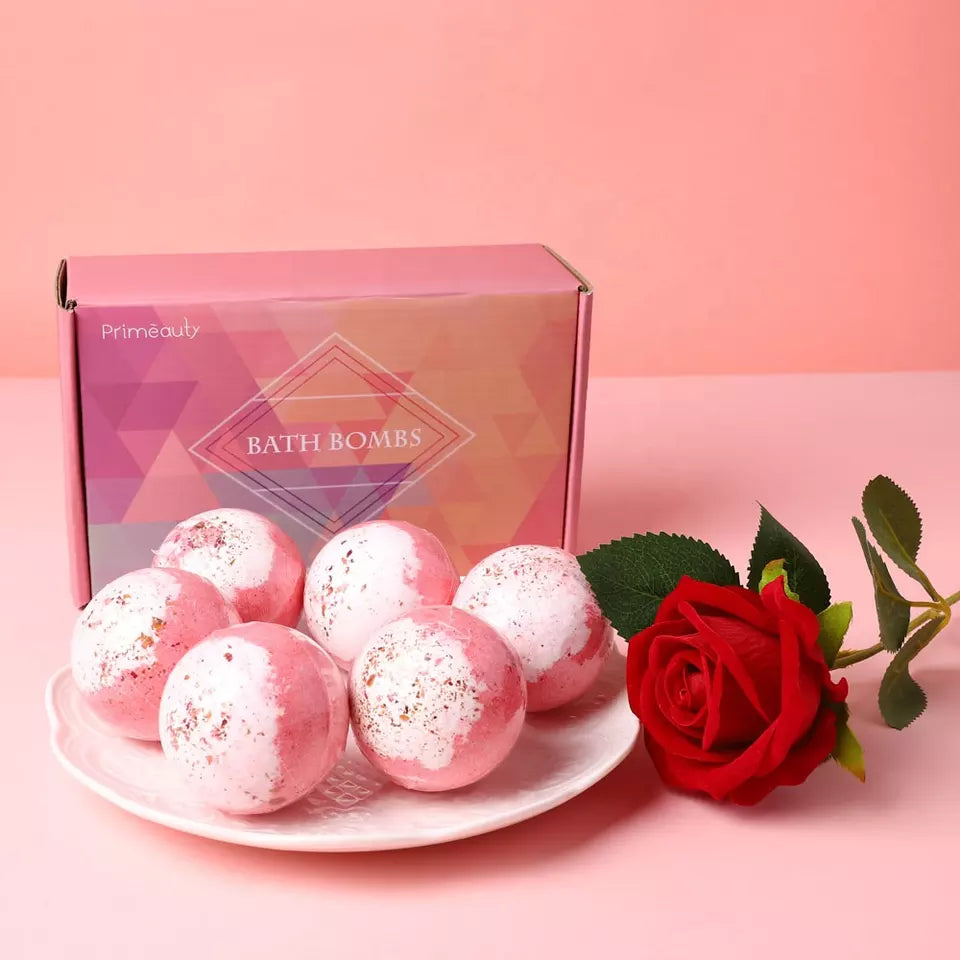 PRIMEBEAUTY Bath Bomb Gift Set Rose