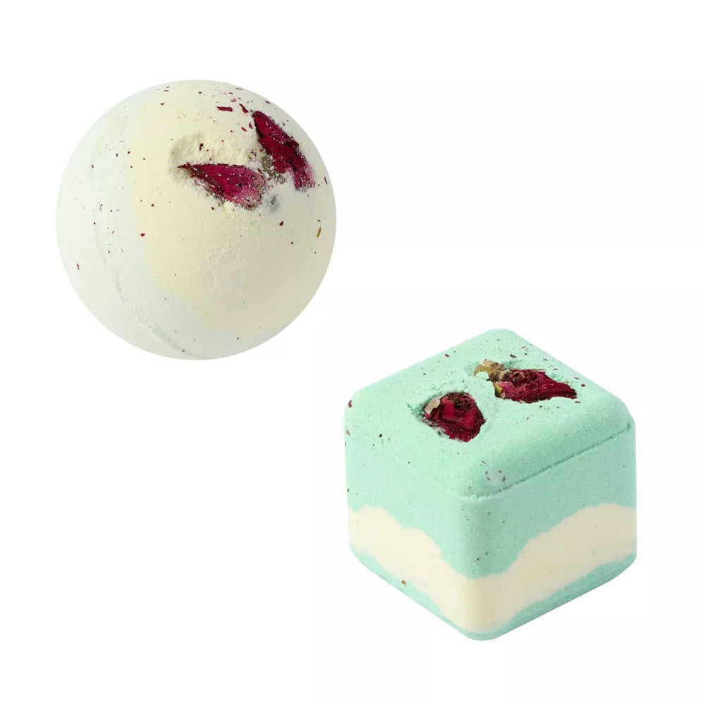 PRIMEBEAUTY Bath Bomb Cupcake Gift Set Rose Mint