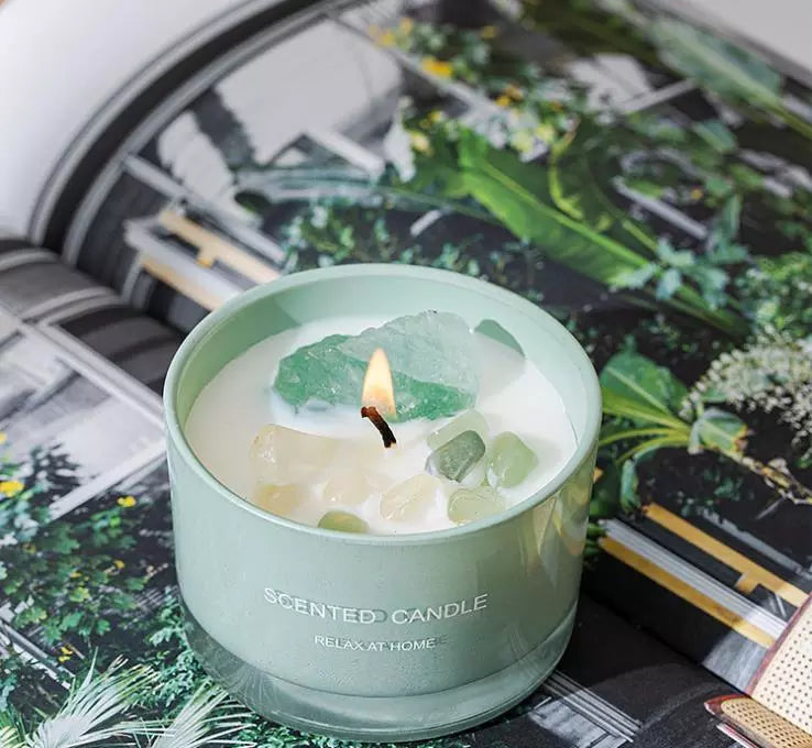 PRIMEBEATUTY Peace At Home Wax Crystal Candle