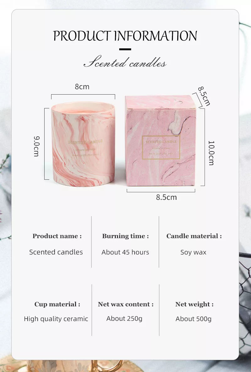 PRIMEBEAUTY Marble Decor Candles