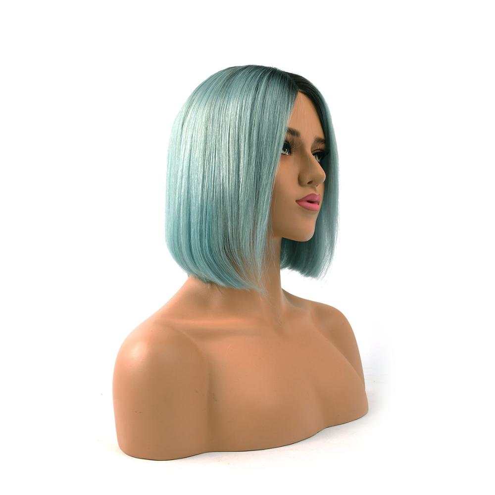 Remy Hair Bob Wig Teal