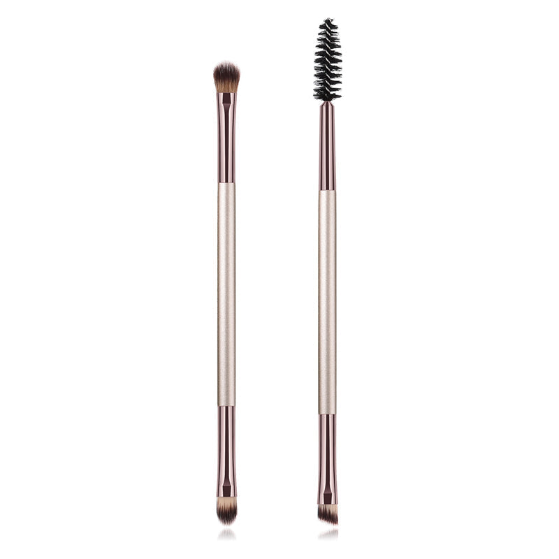 BEAUTY GAZED Champagne Gold Double Ended Brow / Eyeshadow Brush