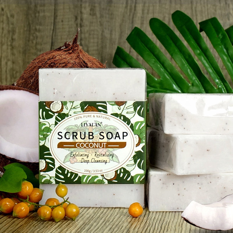 LIYALAN Eco Coconut Body Scrub Bar