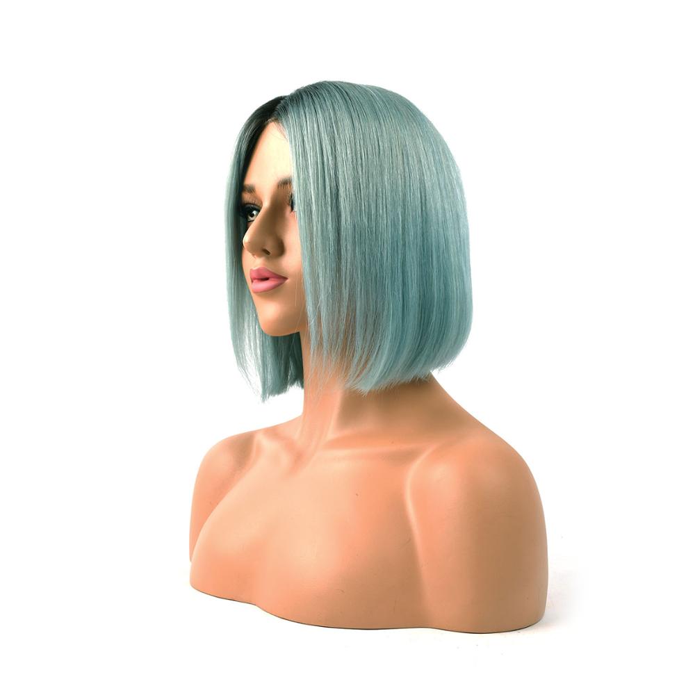 Remy Hair Bob Wig Teal