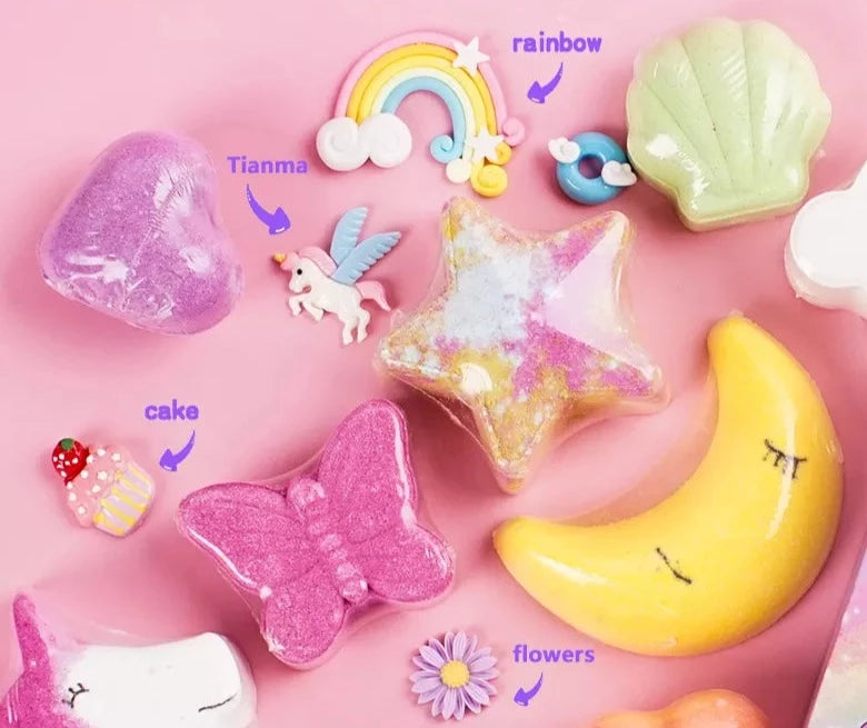 LIYALAN Rainbow Bath Bomb Kit