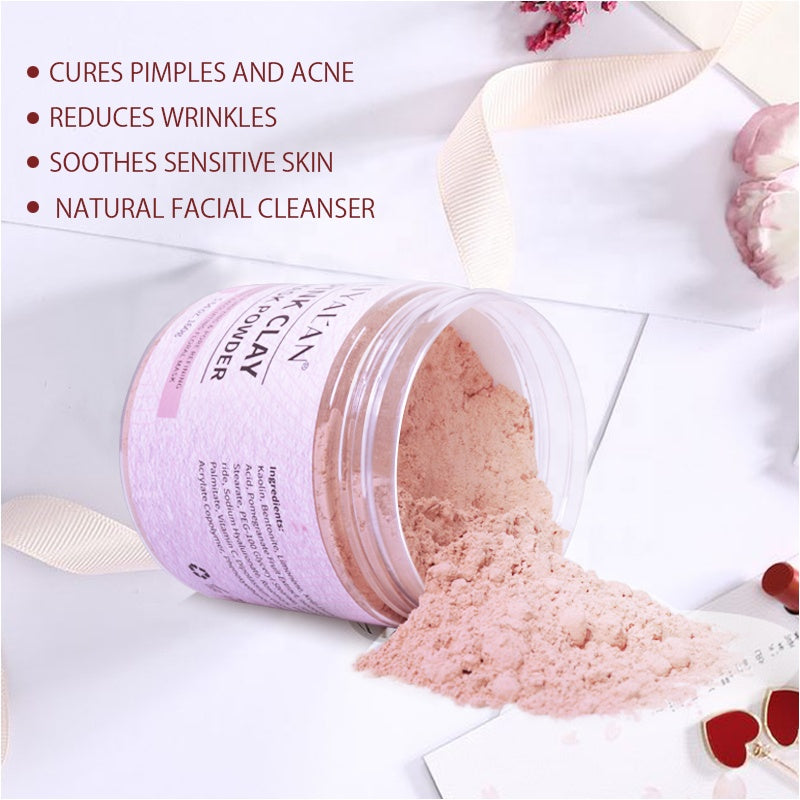 LIYALAN Pink Clay Powder Mask