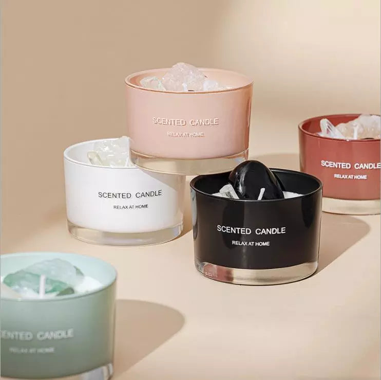 PRIMEBEATUTY Peace At Home Wax Crystal Candle