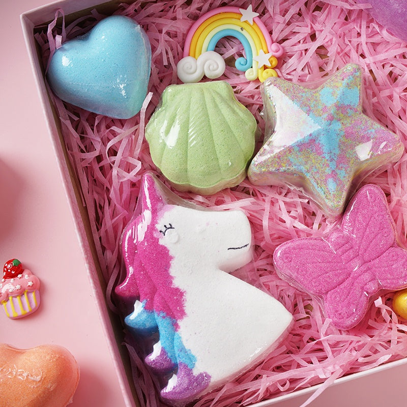LIYALAN Rainbow Bath Bomb Kit