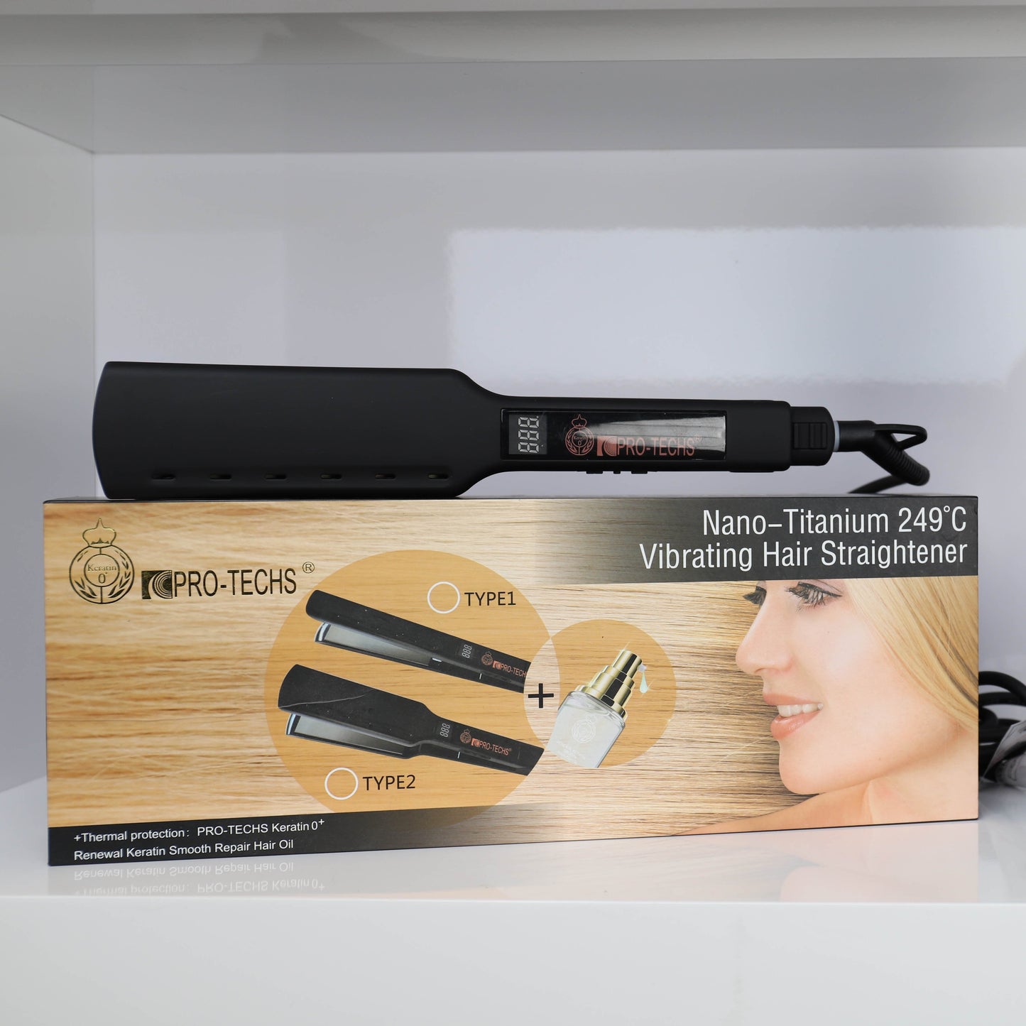 PROTECHS Keratin 0+ Nano-Titanium Smoothing Styler Thin