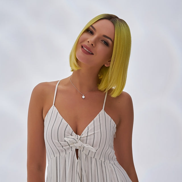 Remy Hair Bob Wig Neon