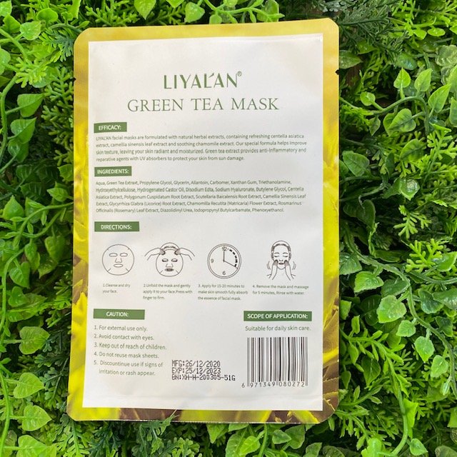 LIYALAN Green Tea Facial Mask (Anti Acne/Detoxification)